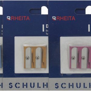 Rheita Doppelspitzer aus Metall, farblich sortiert, Blisterkarte