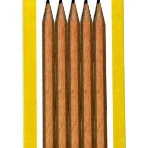 Rheita Bleistifte, naturbelassen, HB, hexagonal, 5 Stück im Pappetui