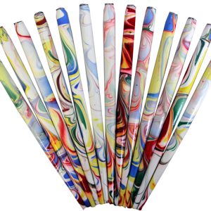 Rheita Federhalter für eine Feder, Buche, marmoriert, verschiedene Farben, 13 cm lang