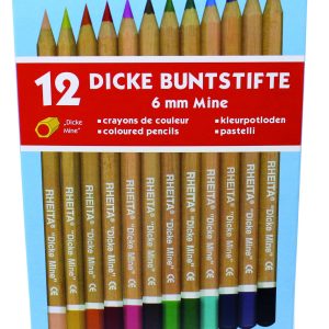 Rheita 12 Jumbo-Buntstifte, naturbelassen