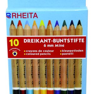Rheita 12 Jumbo-Buntstifte kurz, naturbelassen
