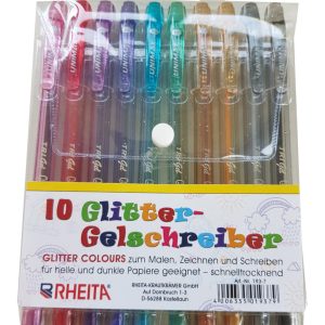 Rheita 10 Glitter-Gelschreiber, schnelltrocknend