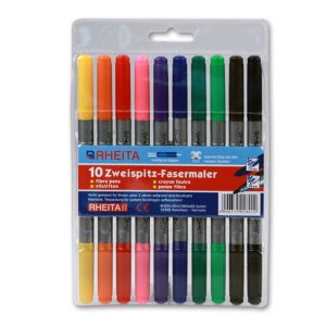 Rheita 10 Fasermaler mit dicker und dünner Spitze