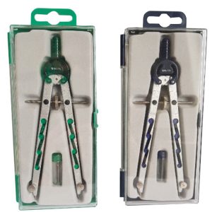 Rheita Schulzirkel, 2 verschiedene Farben, starre Gelenke, Ersatzmine