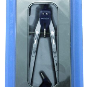 Rheita Schnellverstellzirkel mit 2 Kniegelenken, blau/silber, Ersatzmine und Adapter