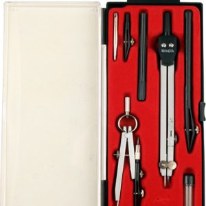 Rheita Zirkelset 8-tlg, schwarz/silber