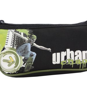 Rheita Schlamperrolle oval, schwarz, Motiv "Chaos", abwaschbares Material