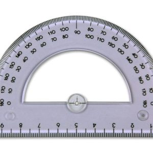 Rheita Winkelmesser, transparent, 10 cm, 2 gegenläufige Gradskalen