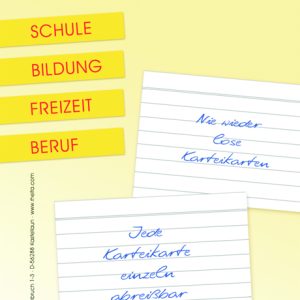 Rheita Karteikartenblock, liniert, DIN A7, 170g/m², 120 Karten, keine losen Karten mehr