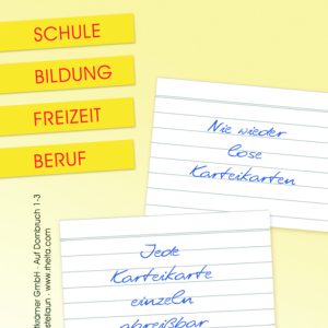 Rheita Karteikartenblock, liniert, DIN A8, 170g/m², 120 Karten, keine losen Karten mehr