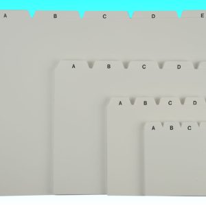 Rheita Karteikarten-Register DIN A5, Querformat, 25-tlg.,A-Z aus PP, grau