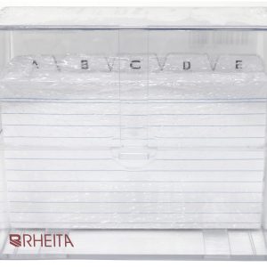 Rheita Karteikasten DIN A6, mit Register A-Z und 100 Karteikarten, Füllmenge 200 Karten