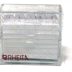 Rheita Karteikasten DIN A8, mit A-Z Register und 100 Karteikarten, Füllmenge 200 Karten
