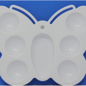 Rheita Farbmischpalette "Butterfly" für 7 Farben, weiß, 14,5 x 11,5 cm, lose