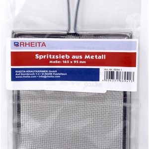 Rheita Spritzsieb aus Metall eckig, silber, 16,5 x 9,5 cm, im Polybeutel