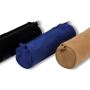 Rheita Schlamperrolle rund aus Velourleder, farblich sortiert