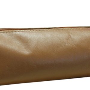 Rheita Schlamperrolle rund aus Glattleder, naturfarben