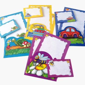 Rheita Briefpapier mit Kindermotiven, 90g/m², 10 Bögen + 8 Umschläge