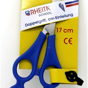 Rheita Therapeutenschere, blauer Griff, 13.5 cm, runde Ausführung