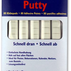 Rheita Klebepads, lösungsmittelfrei, fettfrei, 80 Stück pro Packung, weiß