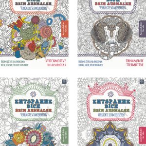 Rheita Mandala-Malbuch für Erwachsene B5, verschiedene Motive, 32 Seiten, 120 g/m²